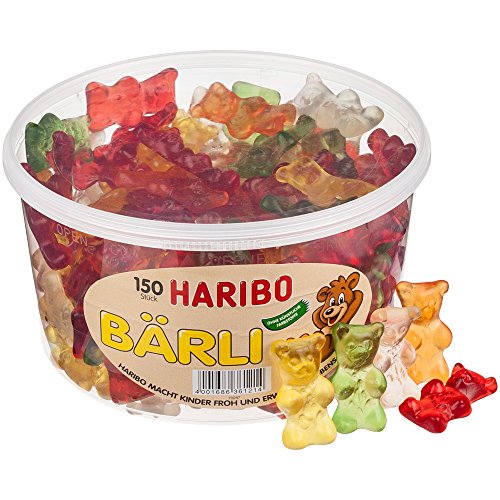 Haribo Bärli, Gominolas de Fruta, 150 Unidades, Tarro de 1050 g