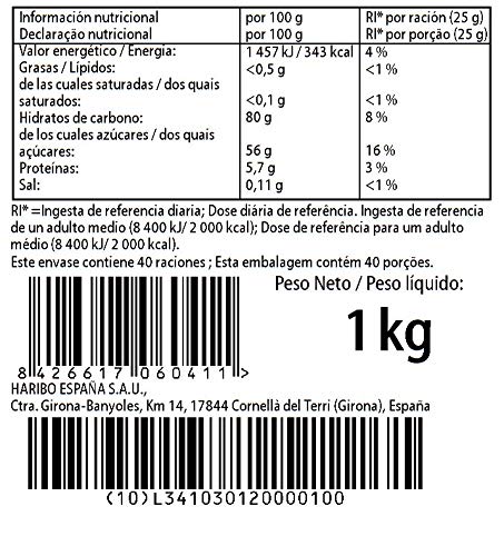 Haribo - Cocktail pica, Caramelos de goma, 1 kg