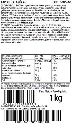 Haribo favoritos azucar 1kg (1 unidad)