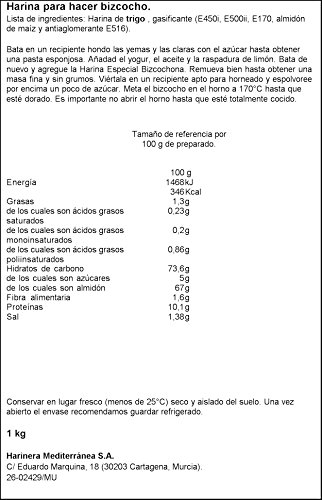 Harimsa harina para hacer bizcocho harisma 1kg. - [pack de 6]