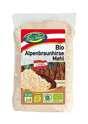 Harina de Mijo marrón ecológica austríaca, sin gluten 2,4kg Bio biológica, sin OMG, de mijo marrón de grano entero de Austria, orgánico, extra limpio y sin datura 6x400g