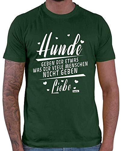 Hariz - Camiseta para hombre, diseño con texto en alemán verde oscuro M