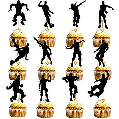 HASAKA 48 Pack Dance Floss Cupcake Toppers para ni?os Fiesta de Cumplea?os Baby Shower Cake Decoration