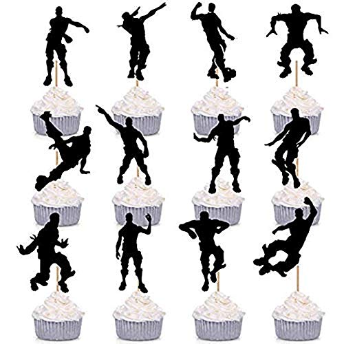 HASAKA 48 Pack Dance Floss Cupcake Toppers para ni?os Fiesta de Cumplea?os Baby Shower Cake Decoration