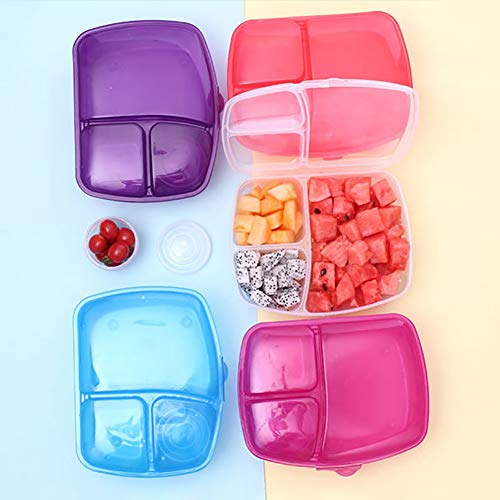 HCHD Portátil De La Caja De Almuerzo De Bento For Los Niños De Plástico Caja De Bento Box Envase De Alimento Alimentos Fiambrera Duradero For La Escuela Novedades For La Cocina (Color : Blue)