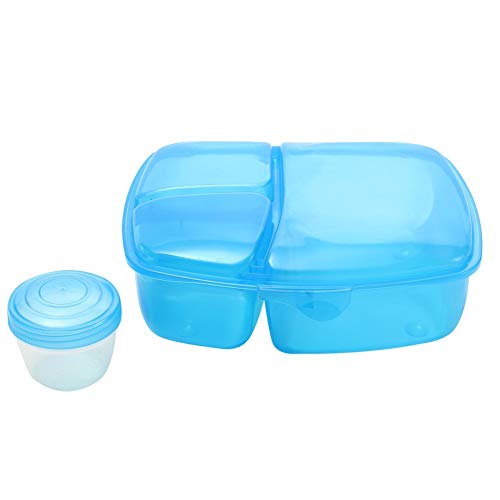 HCHD Portátil De La Caja De Almuerzo De Bento For Los Niños De Plástico Caja De Bento Box Envase De Alimento Alimentos Fiambrera Duradero For La Escuela Novedades For La Cocina (Color : Blue)