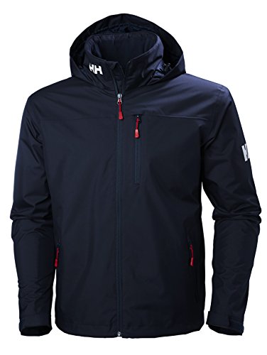 Helly Hansen Crew Hooded Midlayer - Chaqueta Impermeable, Cortavientos y Transpirable, con Forro Polar y Capucha Integrados, Hombre, Azul (597 Navy), M