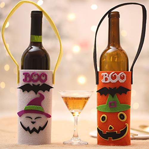 Henan - Bolsa de almacenamiento para botellas de vino tinto de Halloween, para decoración de bar