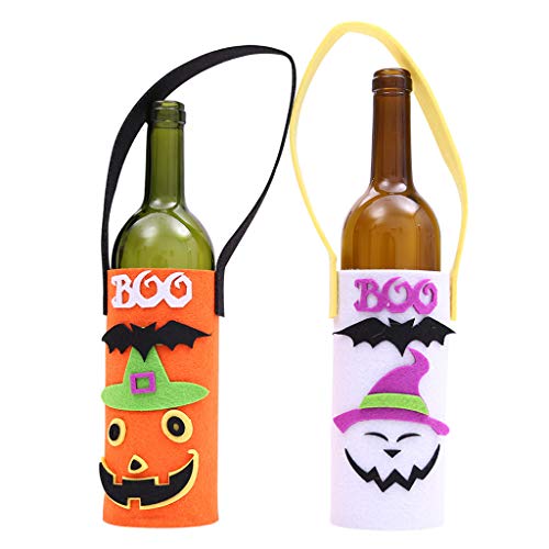 Henan - Bolsa de almacenamiento para botellas de vino tinto de Halloween, para decoración de bar