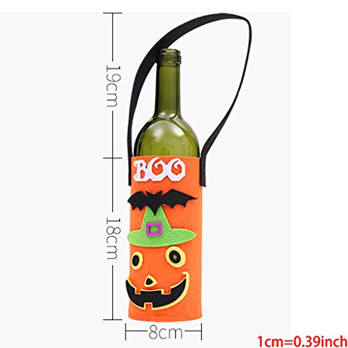 Henan - Bolsa de almacenamiento para botellas de vino tinto de Halloween, para decoración de bar