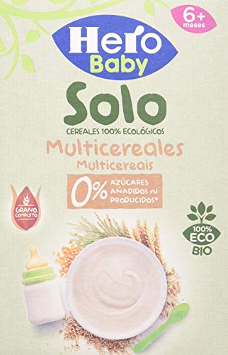 Hero Baby Solo Multicereales Papilla procedente de Agricultura Ecológica Pack de 6 x 300 g