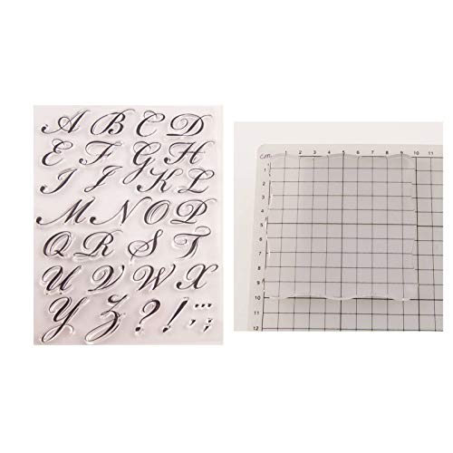 Herramienta de sello de alfabeto para tartas, letras del alfabeto cursivas elegantes y reutilizables para moldear tartas en relieve, para fondants, tartas, galletas y otros pasteles