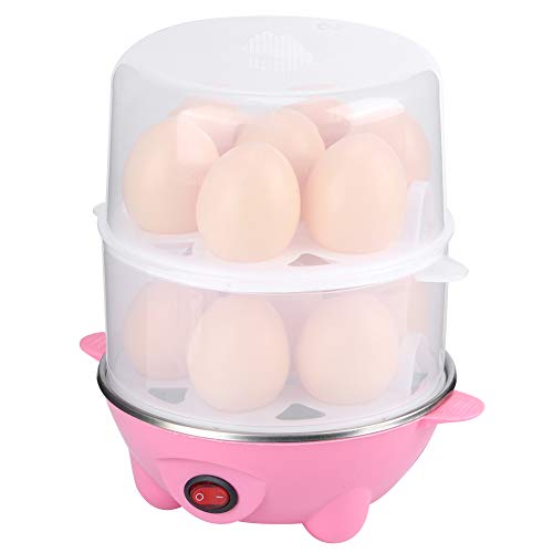 Hervidor de huevos Máquina de cocción multifunción para el hogar Utensilios de cocina Enchufe de la UE 220 V para hervidos, escalfados, revueltos, tortillas, verduras al vapor, mariscos, albóndigas(B)