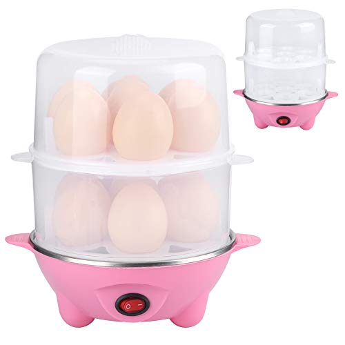 Hervidor de huevos Máquina de cocción multifunción para el hogar Utensilios de cocina Enchufe de la UE 220 V para hervidos, escalfados, revueltos, tortillas, verduras al vapor, mariscos, albóndigas(B)