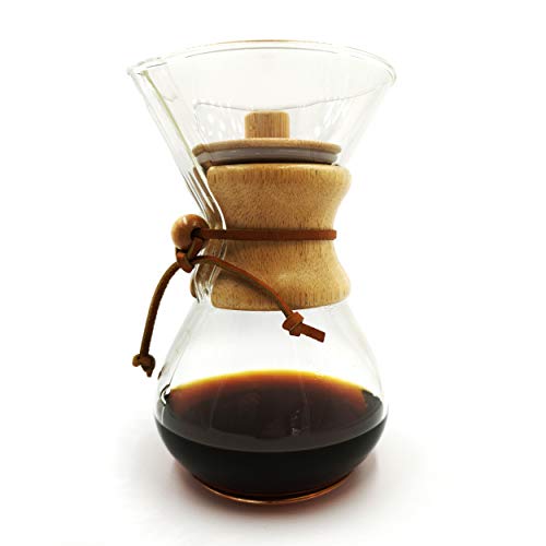 Hexnub tapa Chemex para mantener el café caliente compatible con las versiones de cuello y asa de cafeteras de filtro Chemex de 3, 6, 8 y 10 tazas (solo la tapa Chemex)