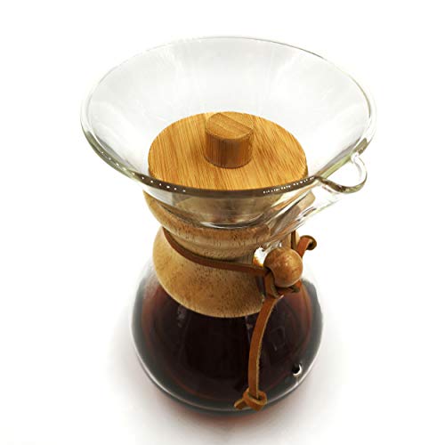 Hexnub tapa Chemex para mantener el café caliente compatible con las versiones de cuello y asa de cafeteras de filtro Chemex de 3, 6, 8 y 10 tazas (solo la tapa Chemex)