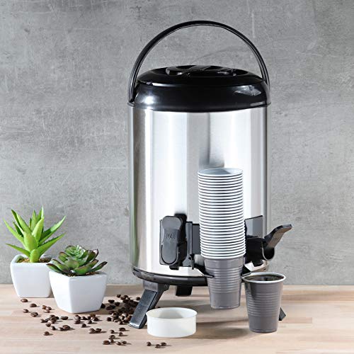 HI Airpot - Termo con grifo (9 L, acero inoxidable, para café, té o vino caliente)