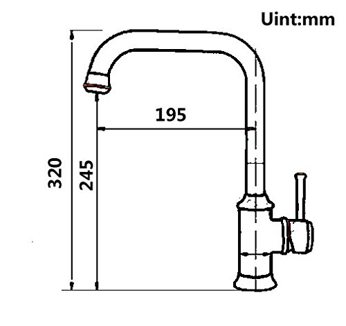 Hiendure® latón Antiguo De Alto Arco Cisne Cuello Cocina Grifo del Fregadero Cubierta Monte con caño Giratorio