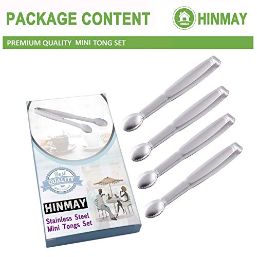 HINMAY - Pinzas pequeñas para servir 5-3/4" Inch plata