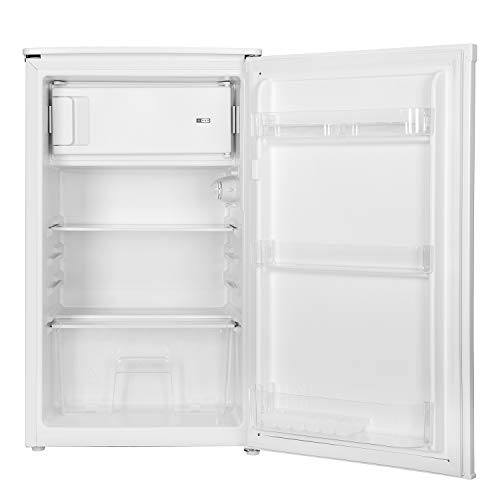 Hisense RR125D4AW1 - Frigorífico Pequeño Table Top, una puerta reversible, clase A+, capacidad neta 96 l, 84.7cm de alto bajo encimera, silencioso 43dB, color blanco