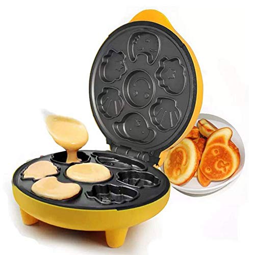 HKDJ-Automático Mini Máquina para Hacer Cupcakes para El Desayuno De Los Niños,7 Pastel A La Vez,Superficie Antiadherente Limpieza Fácil