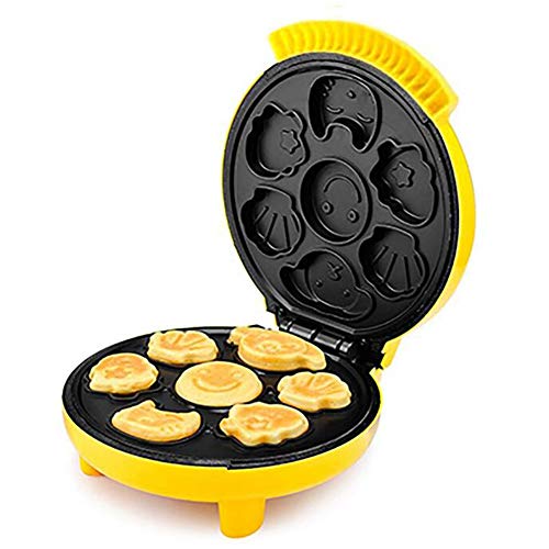 HKDJ-Automático Mini Máquina para Hacer Cupcakes para El Desayuno De Los Niños,7 Pastel A La Vez,Superficie Antiadherente Limpieza Fácil