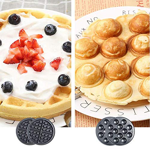 HKDJ-Automático Mini Máquina para Hacer Cupcakes para El Desayuno De Los Niños,7 Pastel A La Vez,Superficie Antiadherente Limpieza Fácil