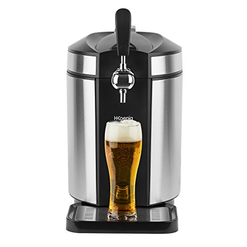 H.Koenig BW1880 Tirador de Cerveza Compatible, 65 W, 5 kg, Acero Inoxidable, Negro/Gris