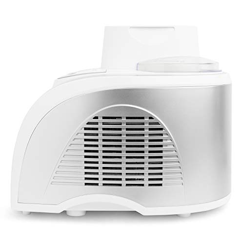 H.Koenig Máquina para Hacer Helados Caseros y Sorbetes, con Compresor 135 W, 1 litros, Gris, Acero Inoxidable HF180