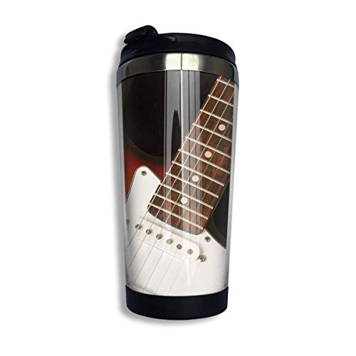 HLw Coffee Mug Cool Guitar 13.5 Oz/ 400 Ml Double-Layer Stainless Steel Coffee Mug Insulated Travel Tumbler Mug For Coffee Wine Cocktails Ice Cream