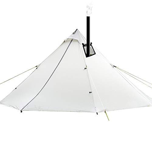 HMLIGHT 3-4 Persona Ultraligero Acampar al Aire Libre Tienda de los Indios 20D Silnylon Pirámide Estufa de Madera Carpa sin vástago Tienda de campaña Plegable Tiendas de campaña