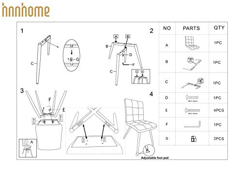 HNNHOME® - Juego de 2 sillas Cubana tapizadas con terciopelo suave y patas fuertes de metal negro para cocina, comedor, salón, recepción, pub o restaurante