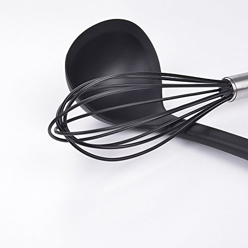 Hollylife 10 Utensilios de Cocina de Silicona, Sin BPA, Espátulas Cucharas Herramientdas Antiadherentes, Resistente al Calor hasta 230ºC