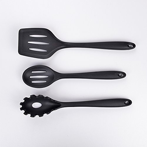 Hollylife 10 Utensilios de Cocina de Silicona, Sin BPA, Espátulas Cucharas Herramientdas Antiadherentes, Resistente al Calor hasta 230ºC