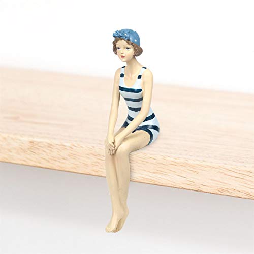 Home Gadgets Figura Decorativa Resina Bañista Sentada 18 cm