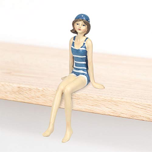 Home Gadgets Figura Decorativa Resina Bañista Sentada 18 cm