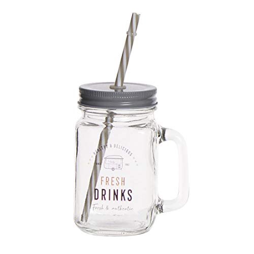 Home Gadgets Vaso Jason con Tapa y Pajita Food Truck 450 ml