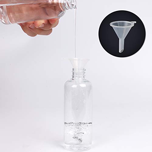 HOMVAN Atomizador recargable transparente 100 ml Botellas de plástico con atomizador Bombas vacías de plástico transparente para aceites esenciales Viajes Perfumes