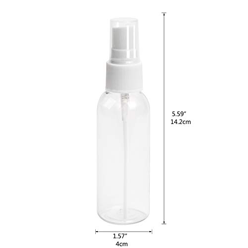 HOMVAN Atomizador recargable transparente 100 ml Botellas de plástico con atomizador Bombas vacías de plástico transparente para aceites esenciales Viajes Perfumes