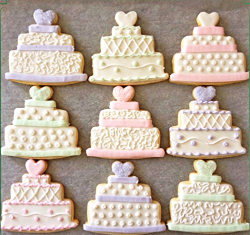 HONYAO Cortadores de galletas de boda Set - 8 piezas - Cortadores de pasta de azúcar - Acero inoxidable