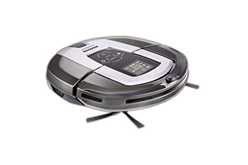 Hoover RBC090 - Robot aspirador con filtro HEPA y WIFI, hasta 120 mins. de autonomía, programable diario/semanal, incluye 2 muros virtuales, color titanium metallic