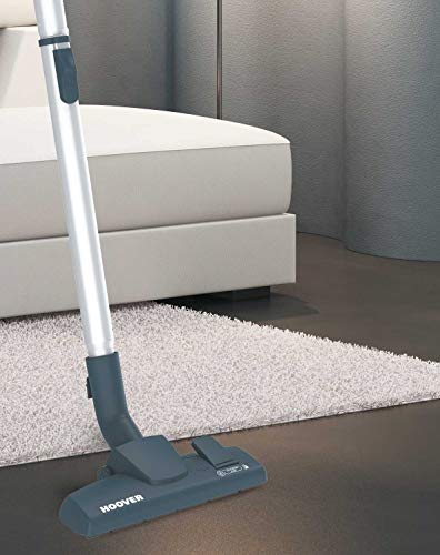 Hoover Sprint Evo SE51 - Aspiradora sin bolsa, ciclónico, Cepillo especial suelos de parquet, suelos duros y alfombras, Filtro EPA, 700W, Depósito 1,5L, 80dBA, Cable 7,5m, Plástico, Rojo, clase A