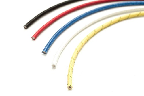 Horno Calor Resistente Al Fuego Alta Temperatura Trenzado Fibra Vidrio cable 1.5mm - Amarillo, 10 metros