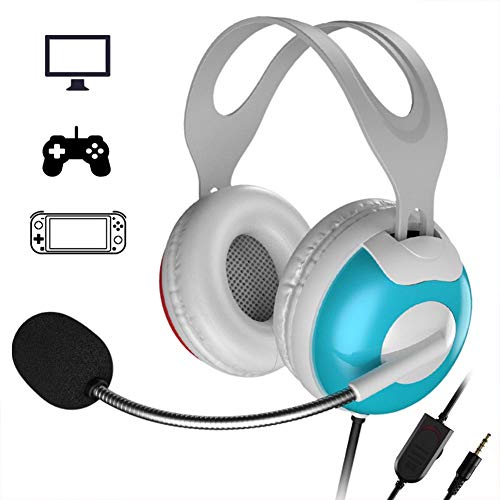 Horypt Auriculares para Juegos, Auriculares para Juegos, Auriculares para Juegos con Cable y Sonido Envolvente 7.1, micrófono con cancelación de Ruido