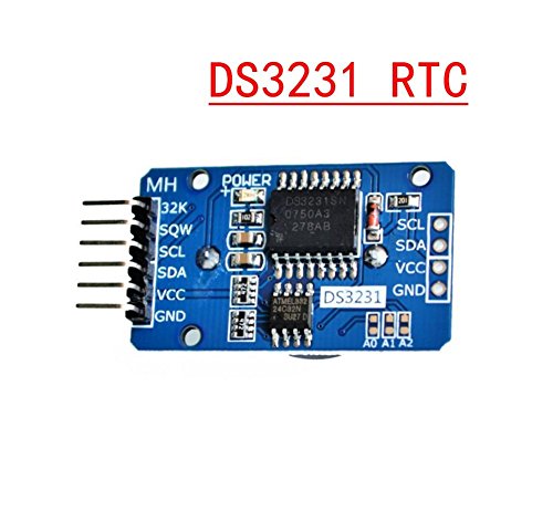 Hosaire Módulo DS3231 AT24C32 Reloj en Tiempo Real RTC Alta precisión de Reloj con batería suministrada módulo de Memoria del módulo CII para Arduino Frambuesa Pi microcontrolador