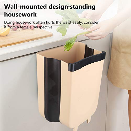 HOSPAOP Contenedor de Basura Plegable, Contenedor Colgante de Pared, Cubo de Basura para Cocina/Automóvil/Baño/Oficina/Dormitorio