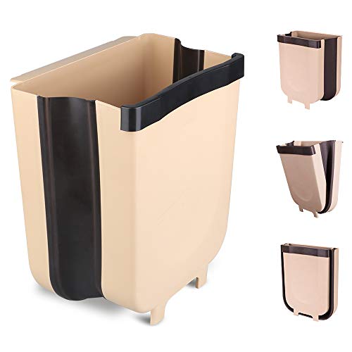 HOSPAOP Contenedor de Basura Plegable, Contenedor Colgante de Pared, Cubo de Basura para Cocina/Automóvil/Baño/Oficina/Dormitorio