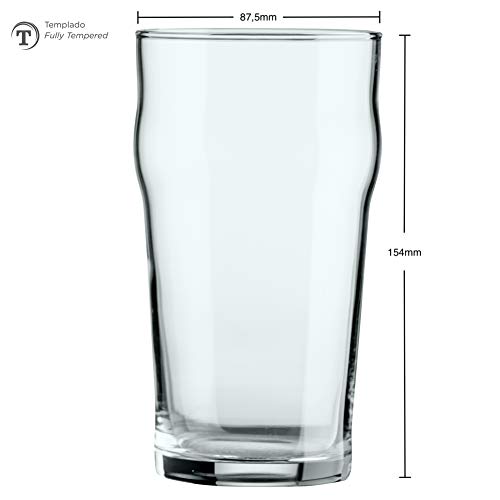 Hostelvia - Nonic Vaso de Cerveza de Pinta 56 cl - Pack de 12