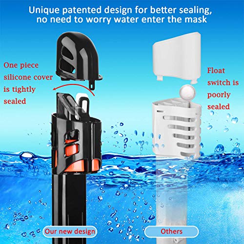 HOVNEE Máscara de Buceo,Máscara Snorkel Máscara para Buceo 180 ° tecnología panoránica, la Máscara de Snorkel de cámara Instalable para los Adultos,Adecuado para Interiores y Exteriores (Negro, S/M)