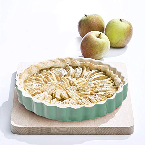 HUAFA Molde para Tartas Cerámica Bandejas para Hornear ideal para Lasaña Pastel Cazuela Tapas,Ø 28 cm,1.35L (Cereza)